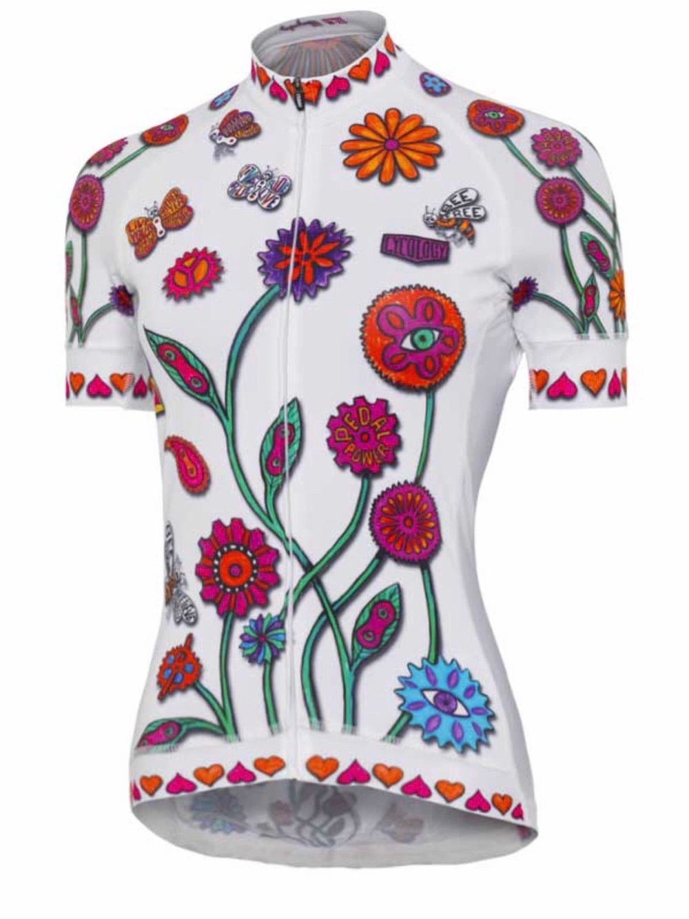 Cycology Boho Flower Power Butterfly Short Sleeve Cycling Jersey Extra Large XL